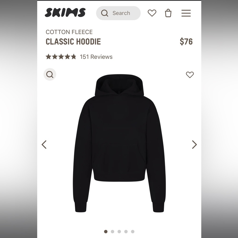 SKIMS Classic Hoodie Cotton Fleece
